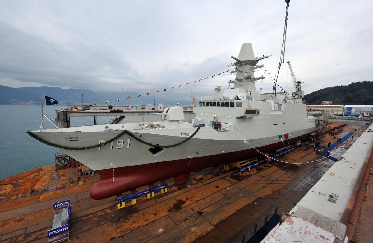 Fincantieri Varata la corvetta che darà la caccia ai pirati