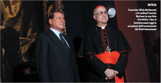 Il premier in Vaticano dopo il caso Ruby 
Bertone ci sarà: non c'è alcun imbarazzo