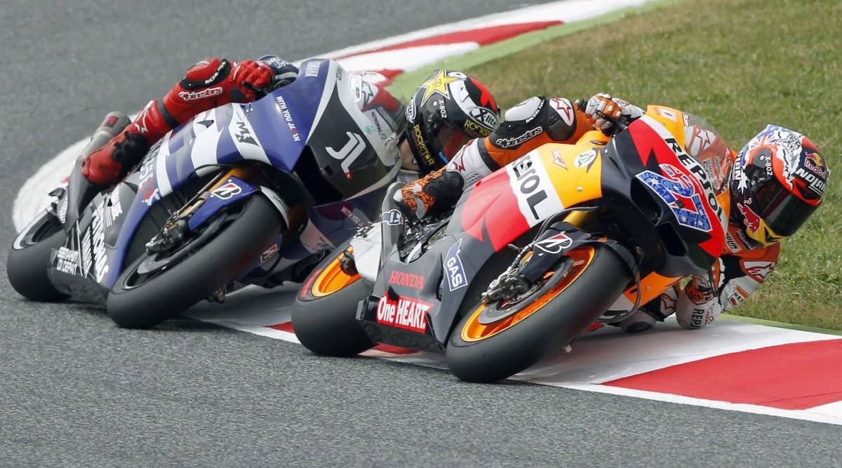 Motogp, a Barcellona 
trionfa Casey Stoner 
solo quinto Rossi