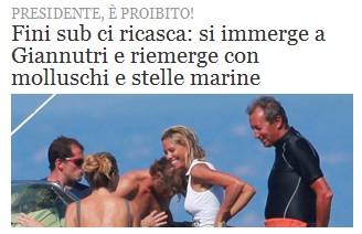 E Fini ci ricasca: pesca proibita a Giannutri 
Questa volta ruba pure le stelle marine...