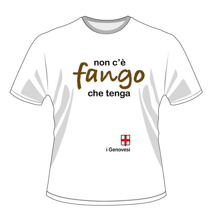 «Non c’è fango che tenga»: il motto sulla T-shirt
