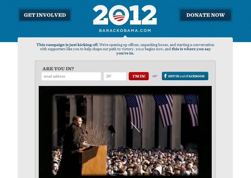 Obama non demorde: "Mi ricandido per il 2012"  Annuncio con un video sul web, sms ed e-mail
