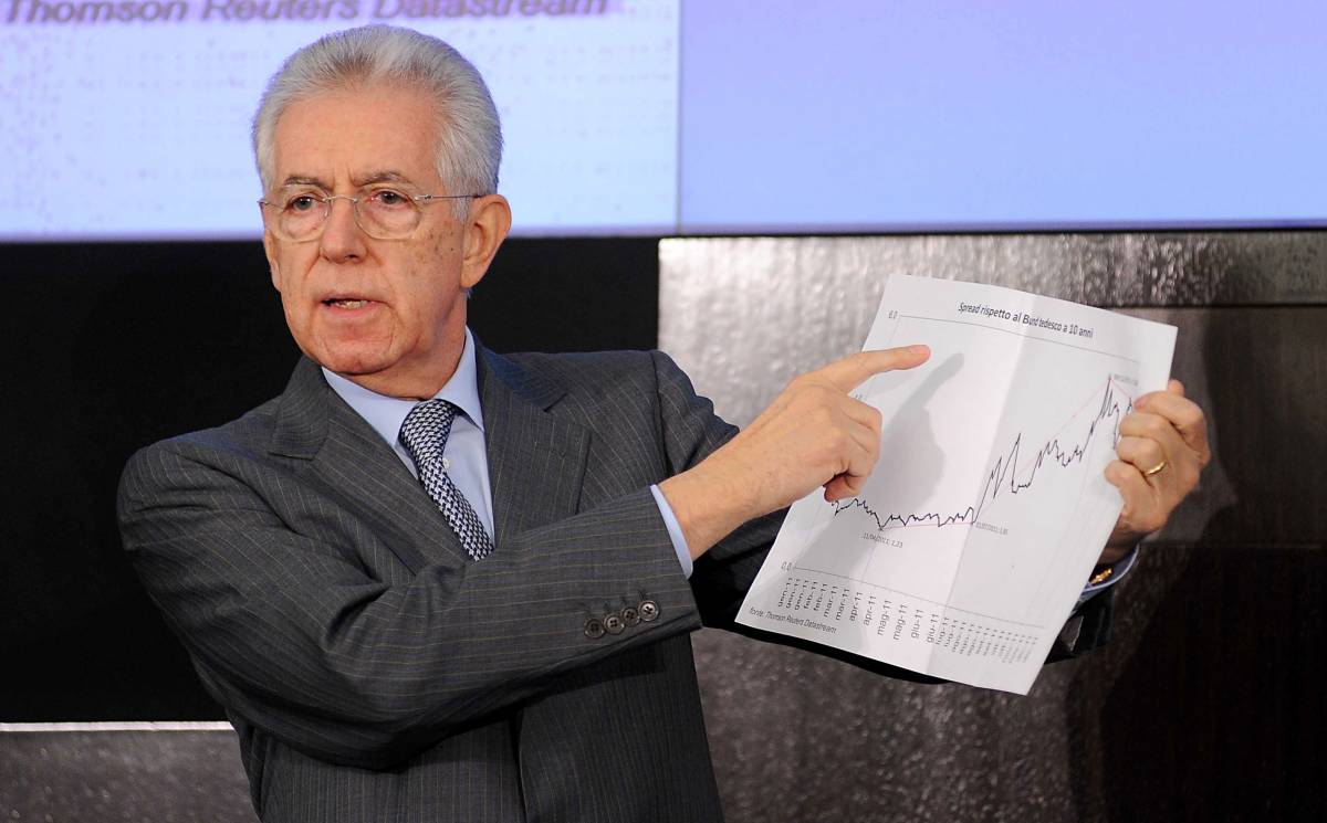 Monti fa una lezione di due ore ma il suo "Cresci Italia" è vuoto