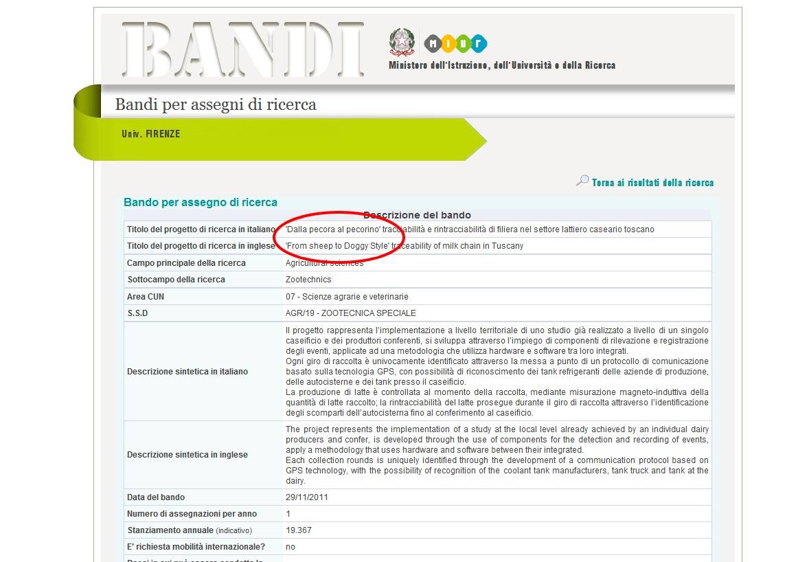 Il pecorino diventa pecorina E il Ministero si scusa: "Grazie a chi segnala errori"