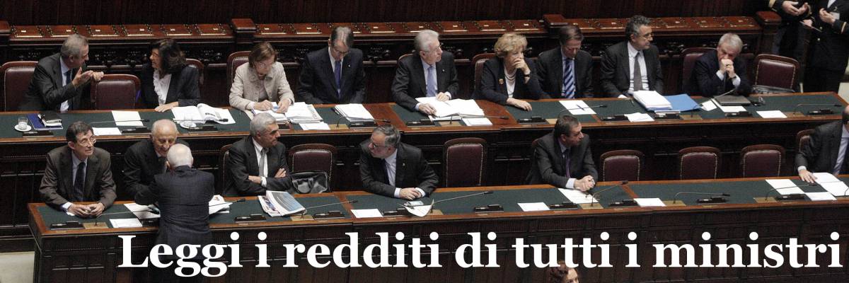 Redditi dei ministri, Severino batte Passera  Monti on line in extremis: 1,5 milioni di euro