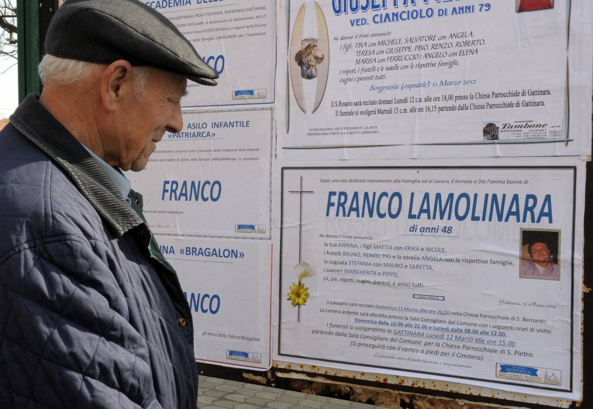 Gattinara in lutto per funerale Lamolinara