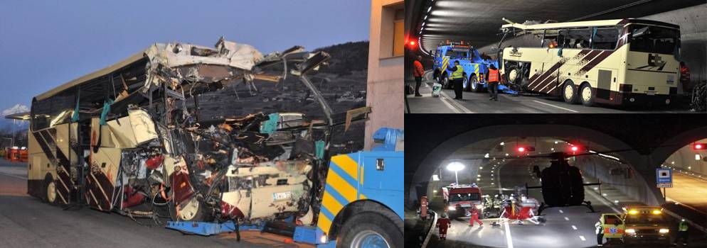 Svizzera, strage nel tunnel Pullman contro una galleria: morti 22 bambini, 3 in coma