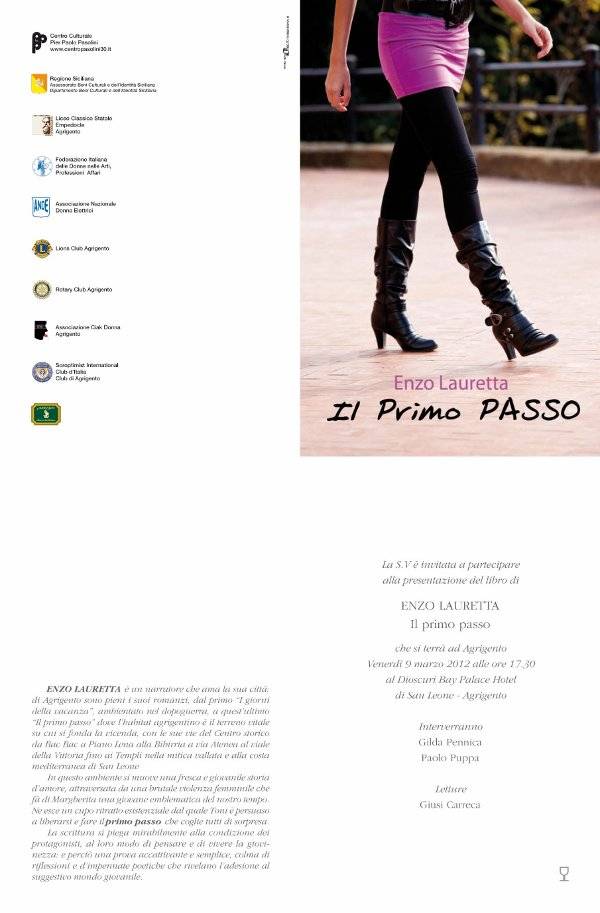 Il primo passo, il nuovo romanzo di Enzo Lauretta