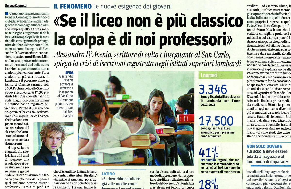 Noi professori del classico come i soldati in trincea