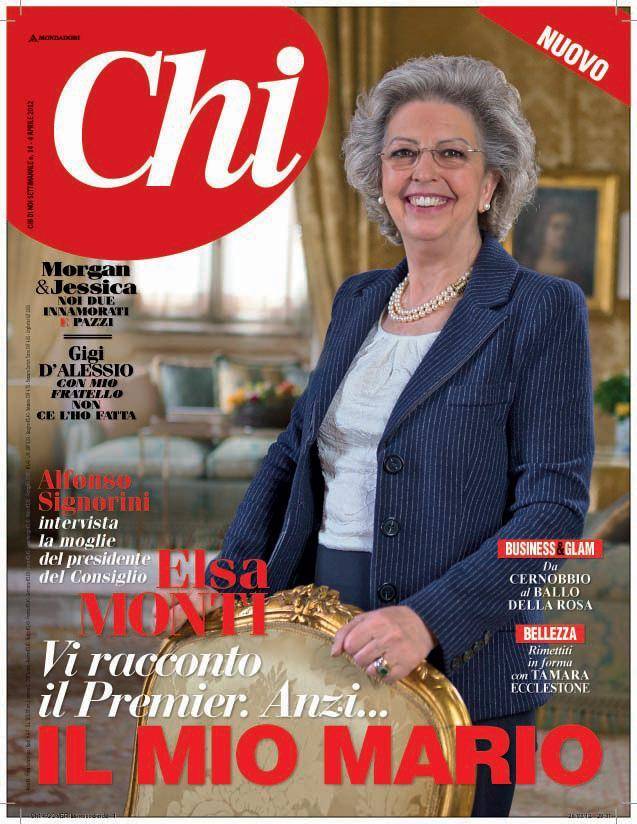 La firstlady Monti a Chi: "Mario doveva accettare ma non si ricandiderà"