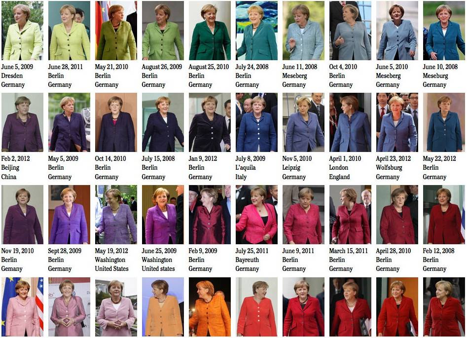Tutte le giacche di frau Merkel