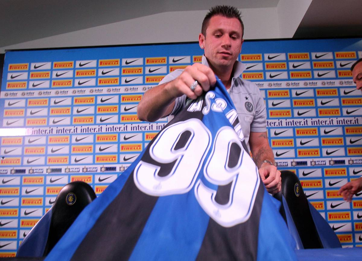 Cassano con la maglia nerazzurra