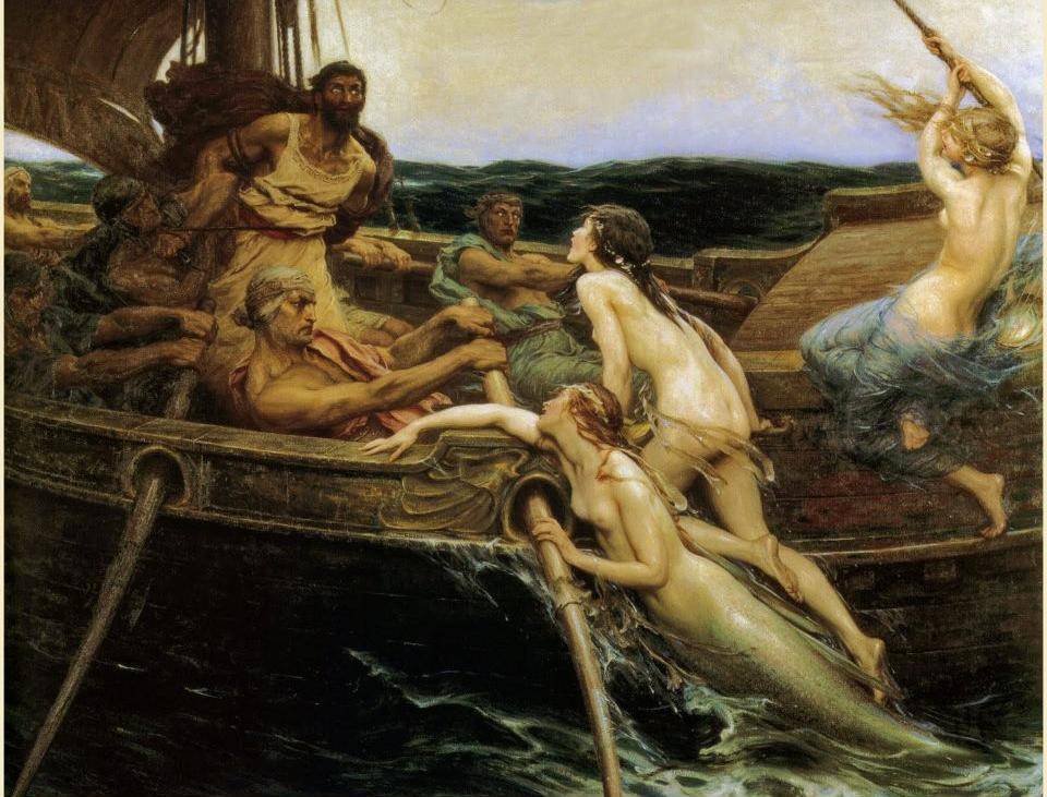 Ulisse tentato dal canto delle Sirene in un quadro di Herber James Draper