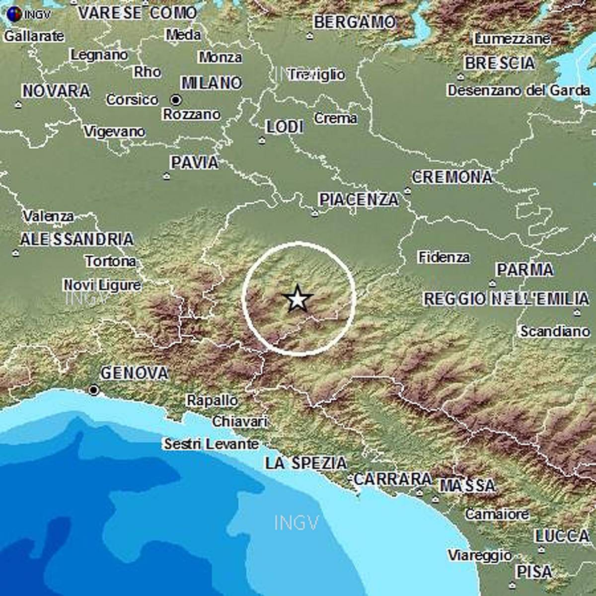 Terremoto, scossa a Bologna e Parma