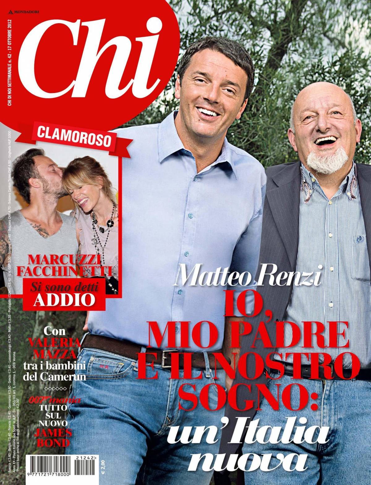 Renzi e suo padre sulla copertina di Chi