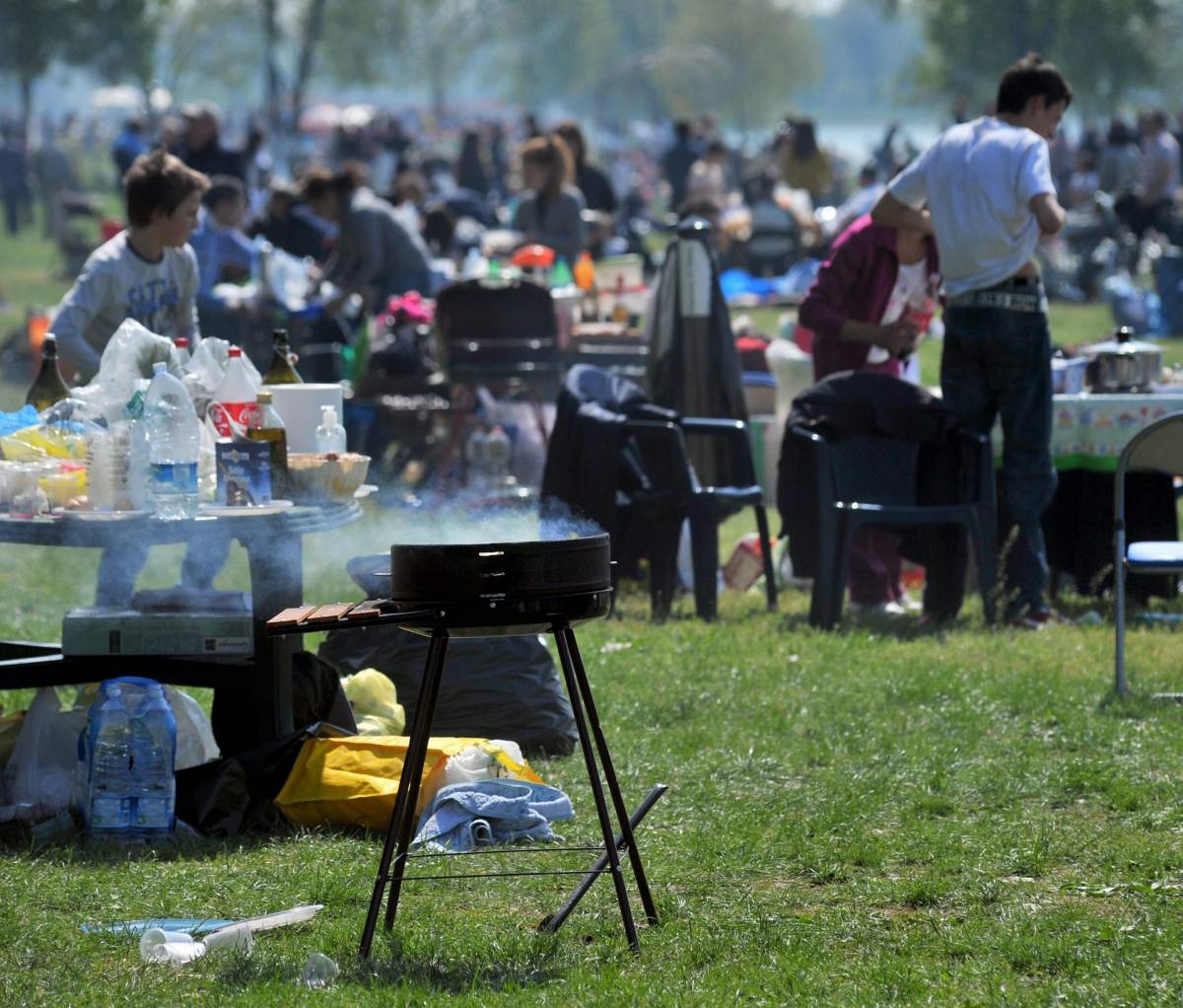 Sole e caldo, parchi pieni come d'estate