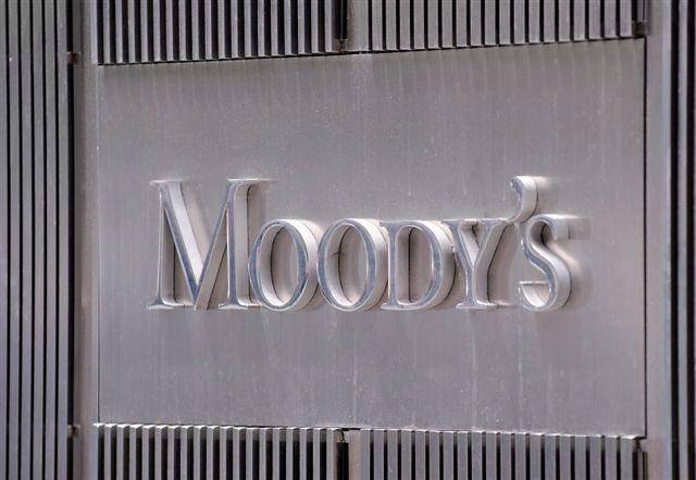 Il logo di Moody's alla sede di New York dell'agenzia di rating