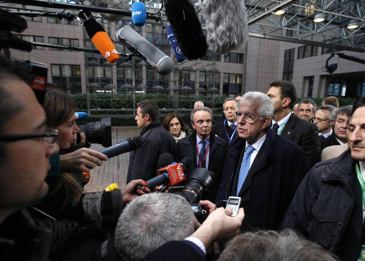 Il premier Mario Monti a Bruxelles
