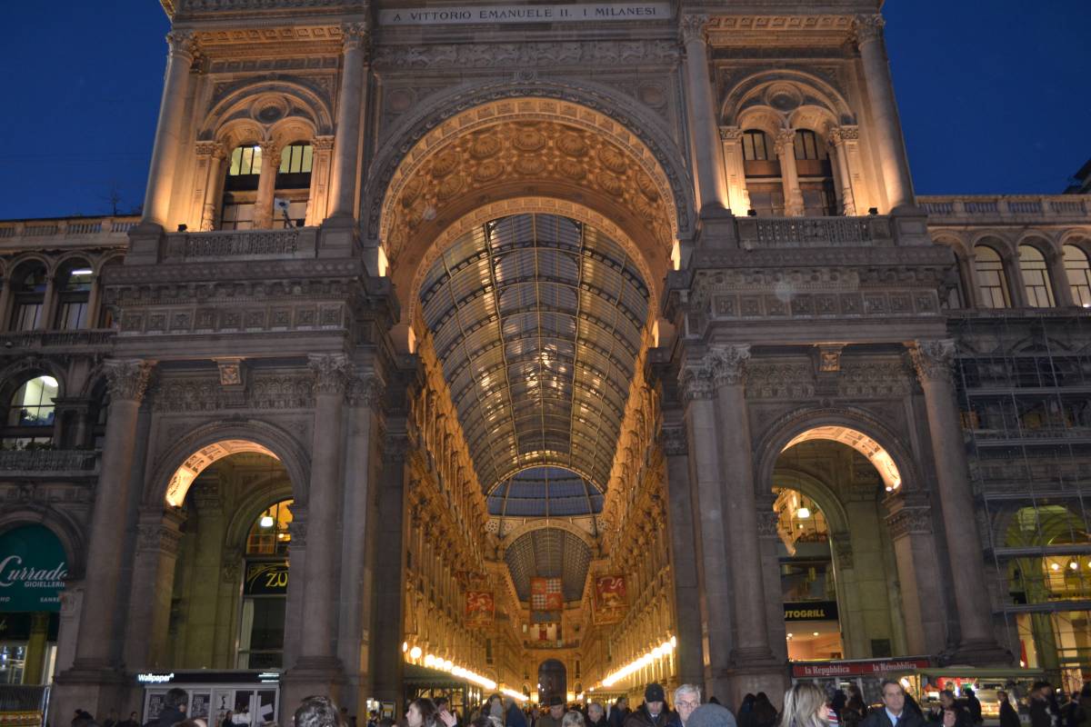 La galleria Vittorio Emanuele a Milano