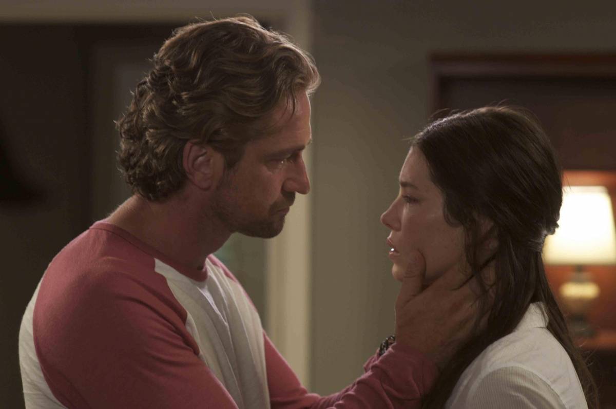 Jessica Biel e Gerard Butler in una scena del film di Gabriele Muccino "Quello che so dell'amore"