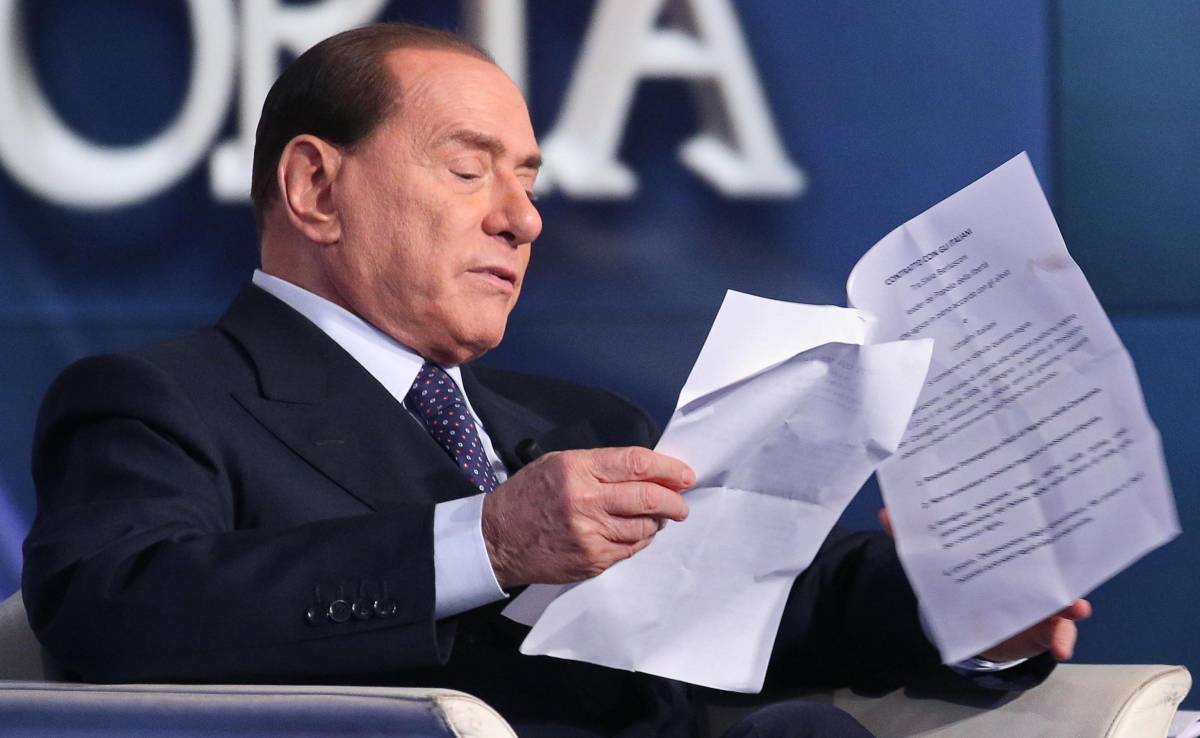 Silvio Berlusconi ospite della trasmissione "Porta a Porta"