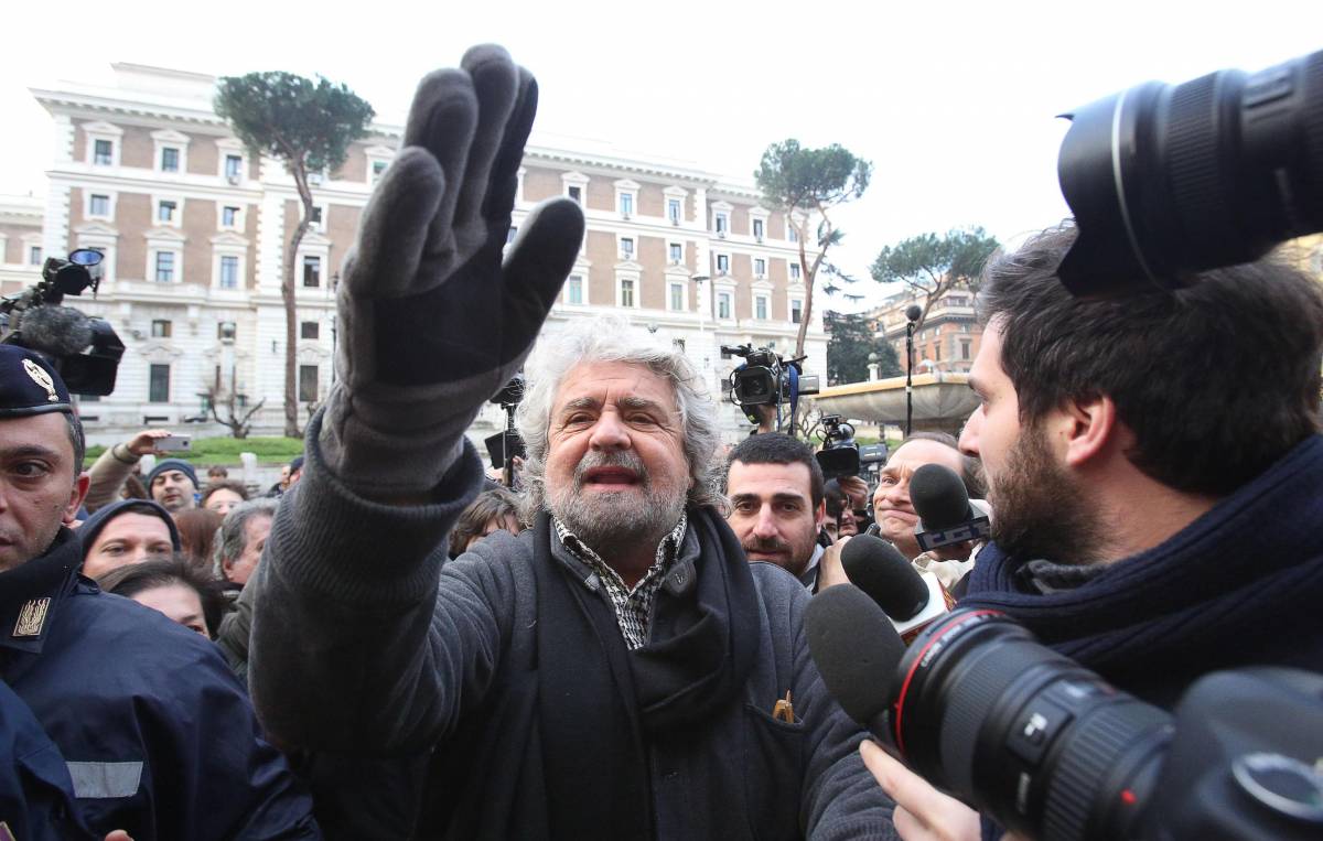 Il leader del Movimento 5 Stelle Beppe Grillo