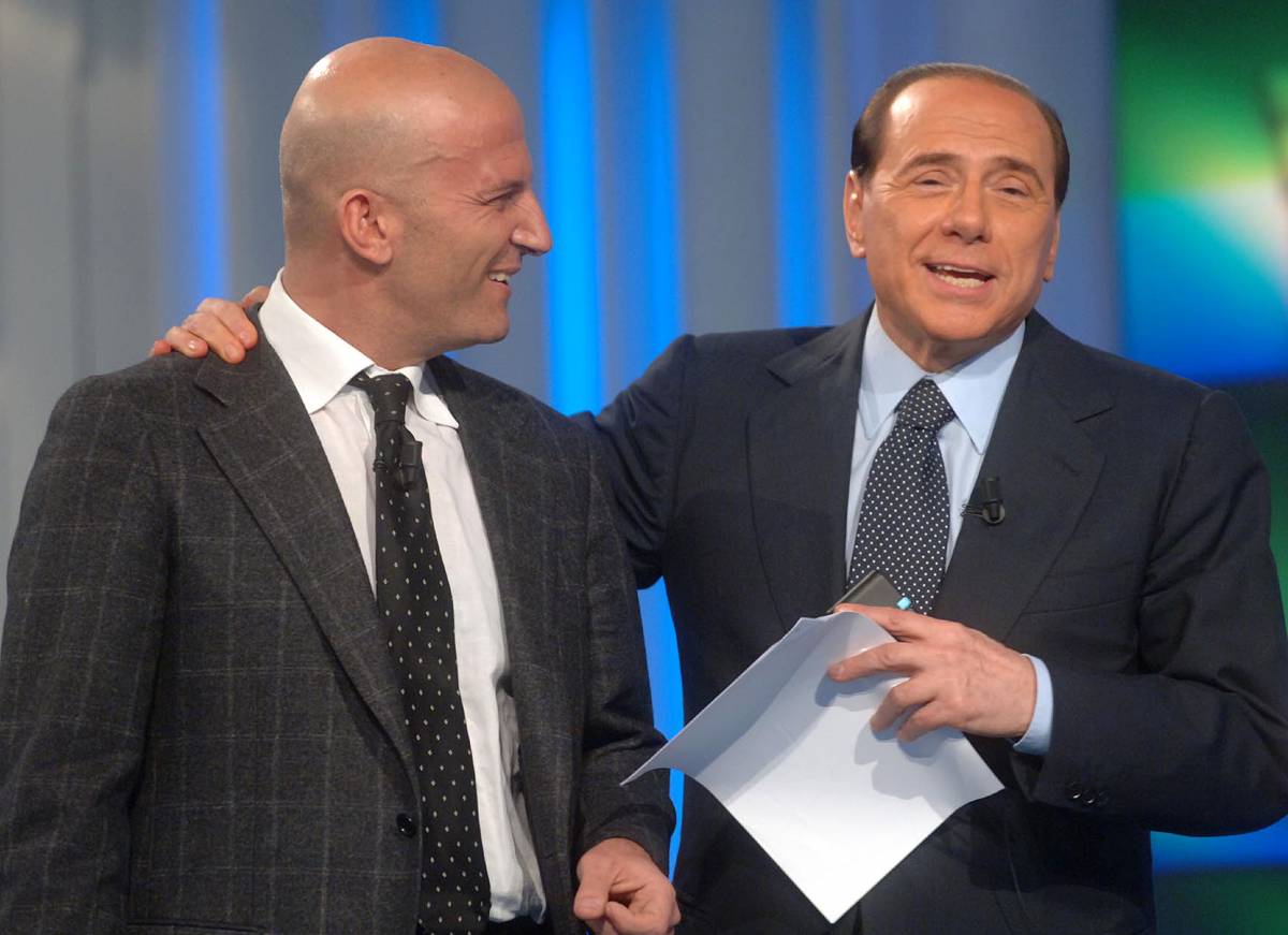 Silvio Berlusconi con il giornalista Augusto Minzolini