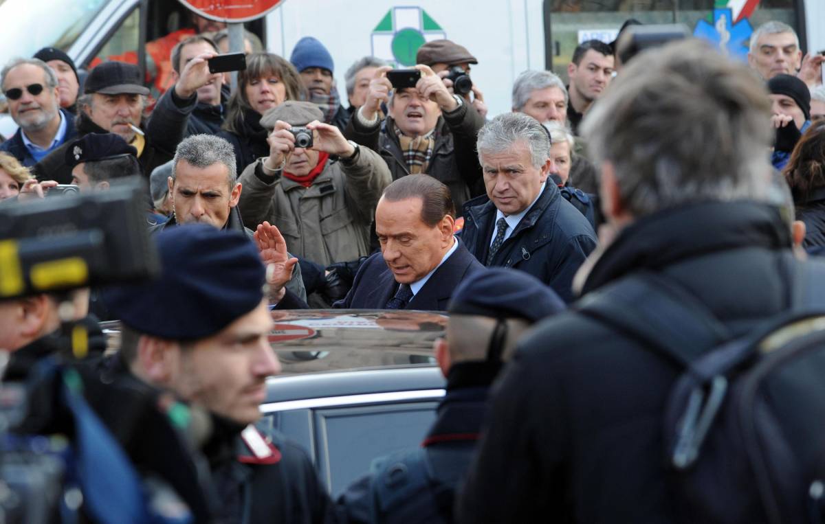 Silvio Berlusconi all'inaugurazione del memoriale della shoah