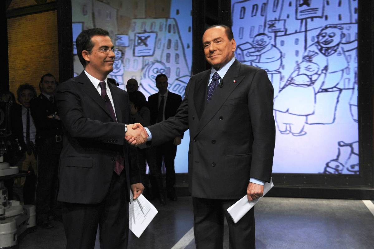 Silvio Berlusconi negli studi di Ballarò