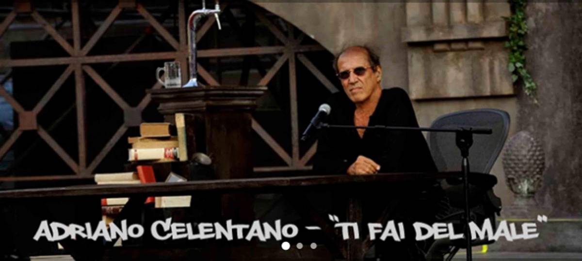 Lo screenshot del blog di Adriano Celentano