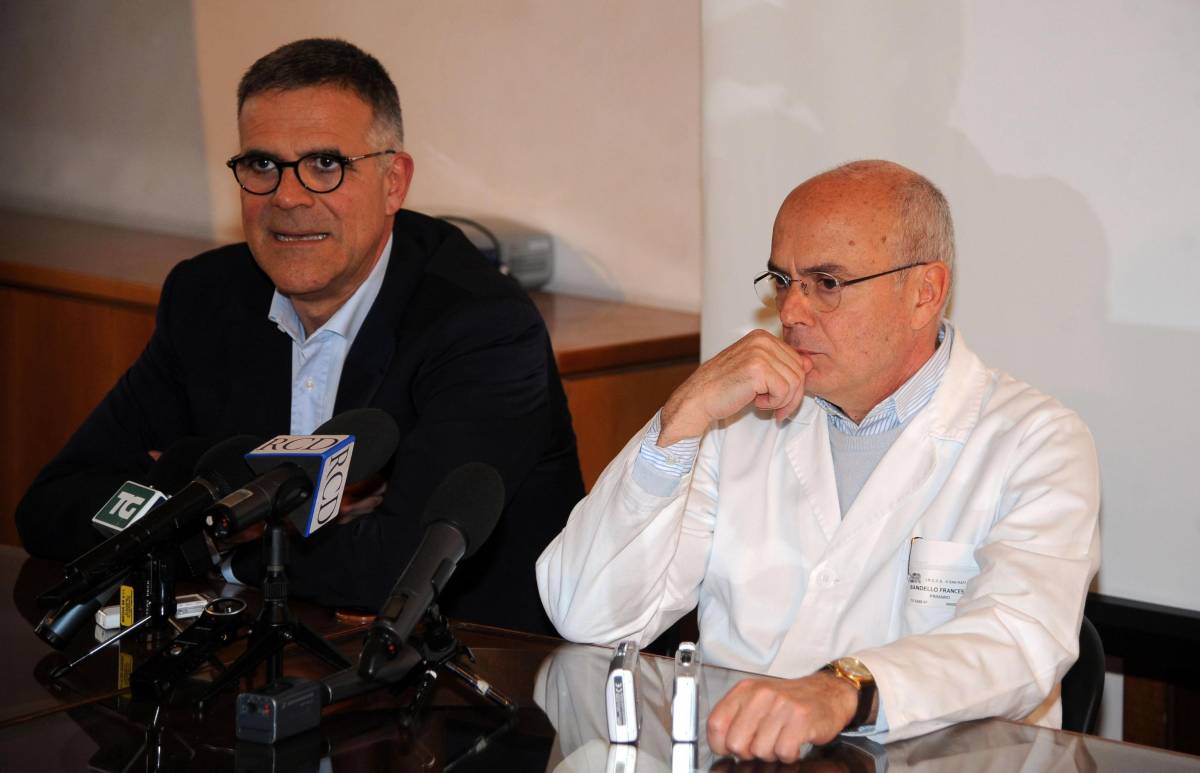 Alberto Zangrillo e Francesco Bandello in conferenza stampa