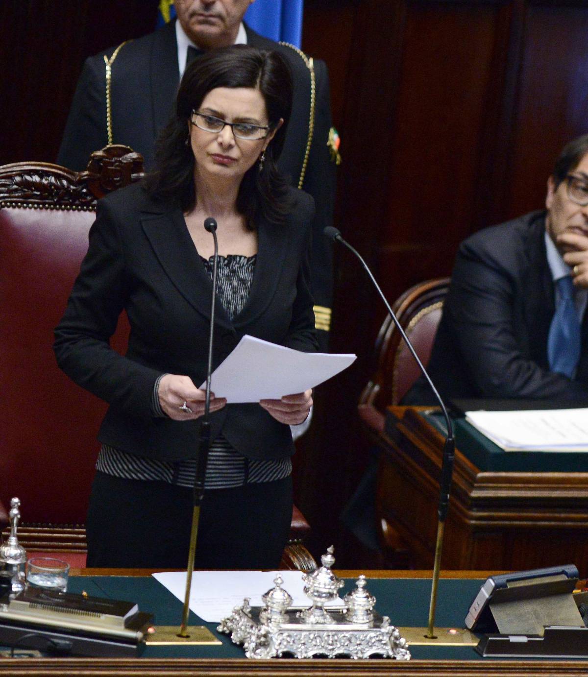 La neopresidente della Camera Laura Boldrini