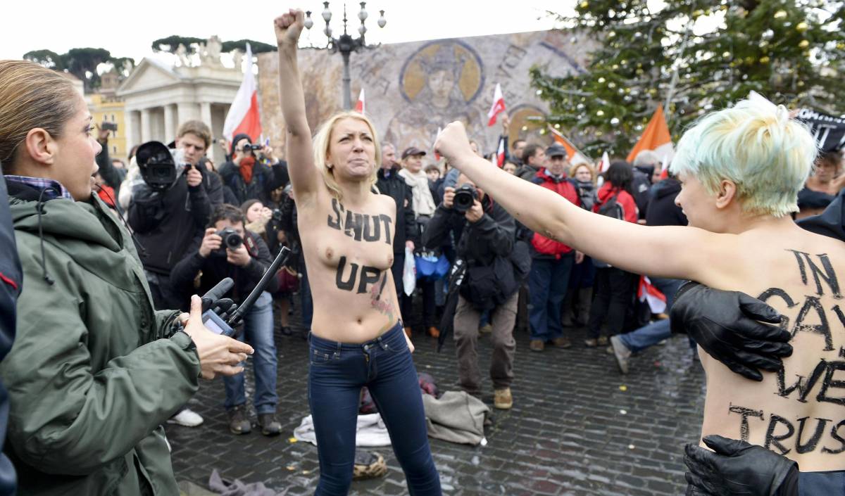 Alcune attiviste del gruppo femminista "Femen"
