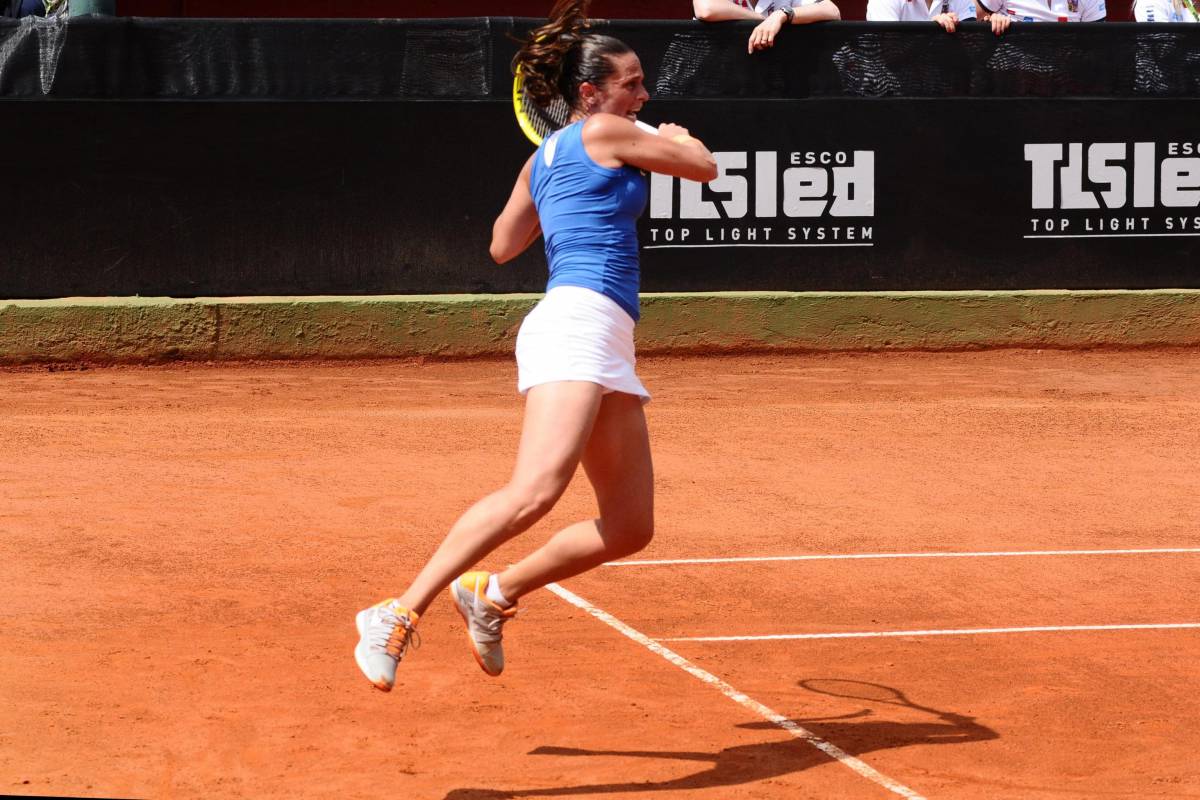 Roberta Vinci durante il match contro Lucie Safarova