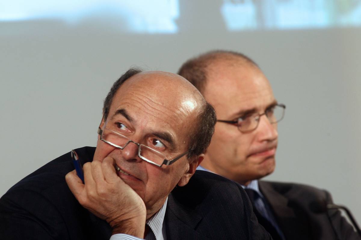Pier Luigi Bersani e il vicesegretario del Pd Enrico Letta
