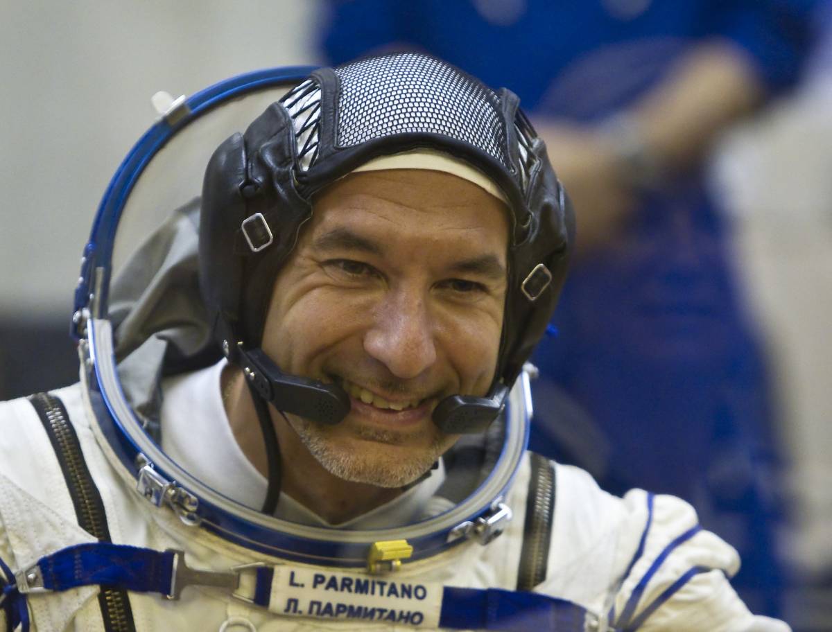 L'astronauta Parmitano nella stazione spaziale internazionale