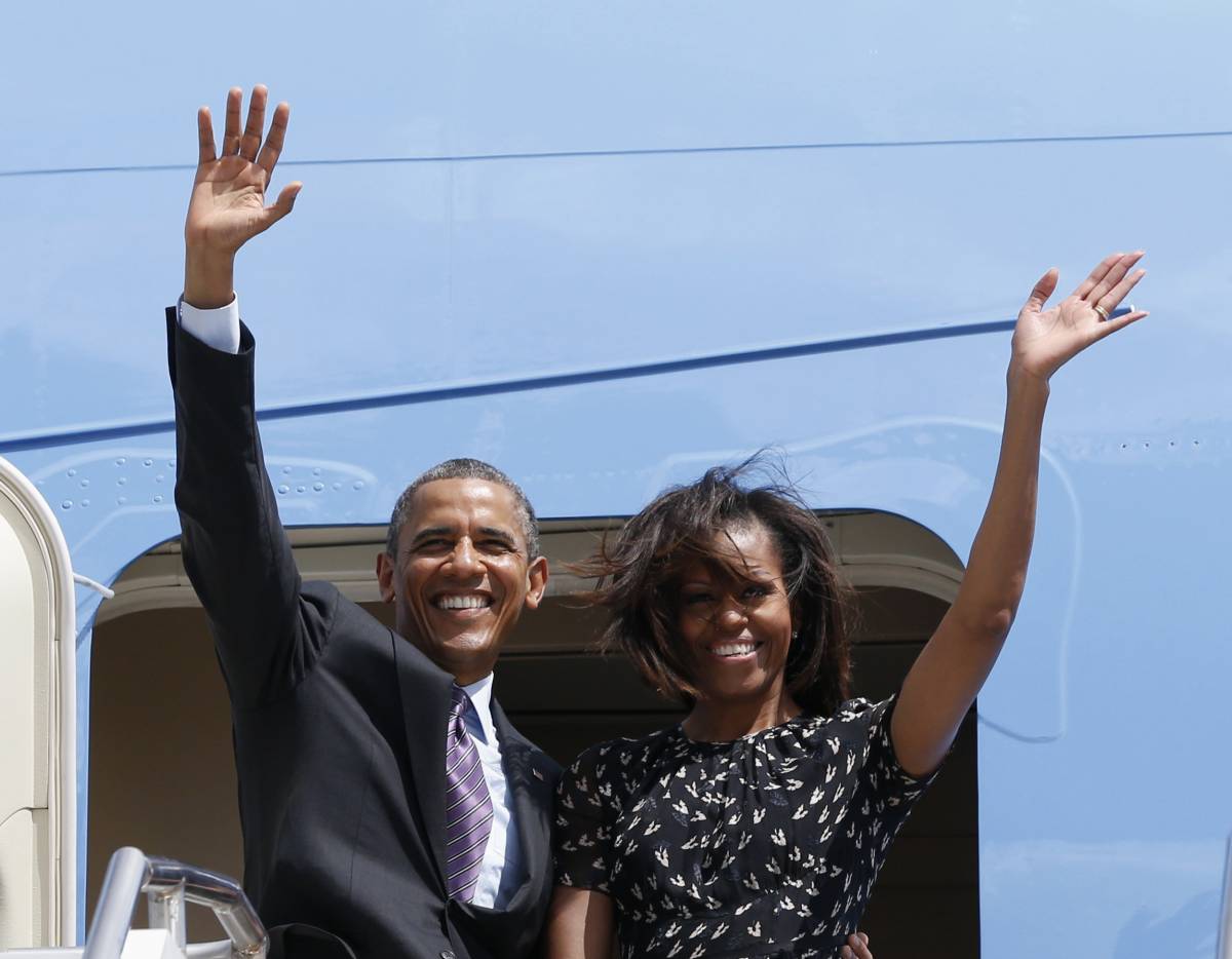 Il presidente degli Stati Uniti Barack Obama con la moglie Michelle