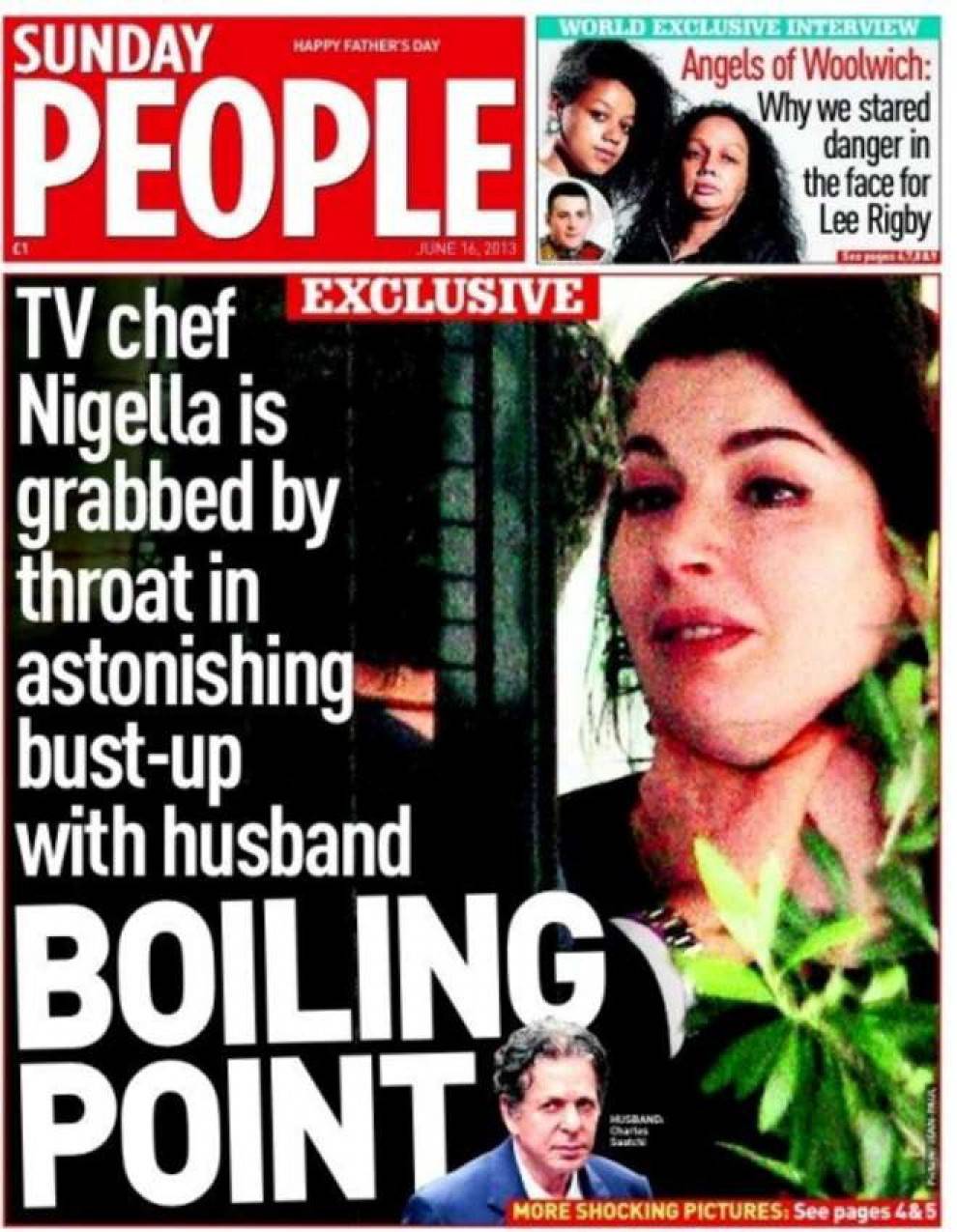 La copertina di People che incastra Charles Saatchi