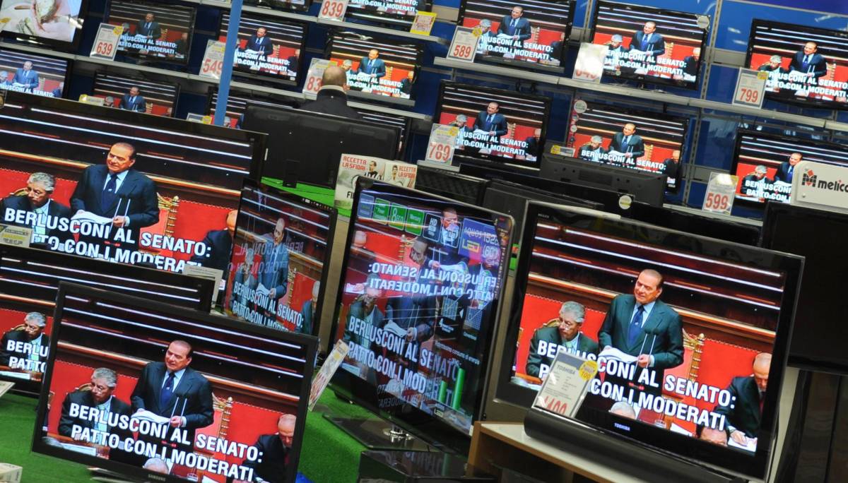 L'intervento di Silvio Berlusconi al Senato trasmesso in tv