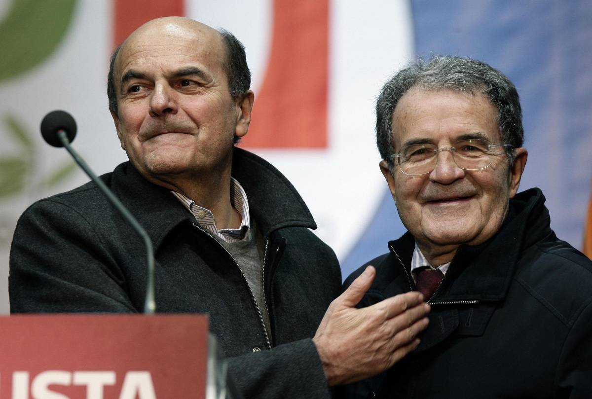 Romano Prodi con Pierluigi Bersani