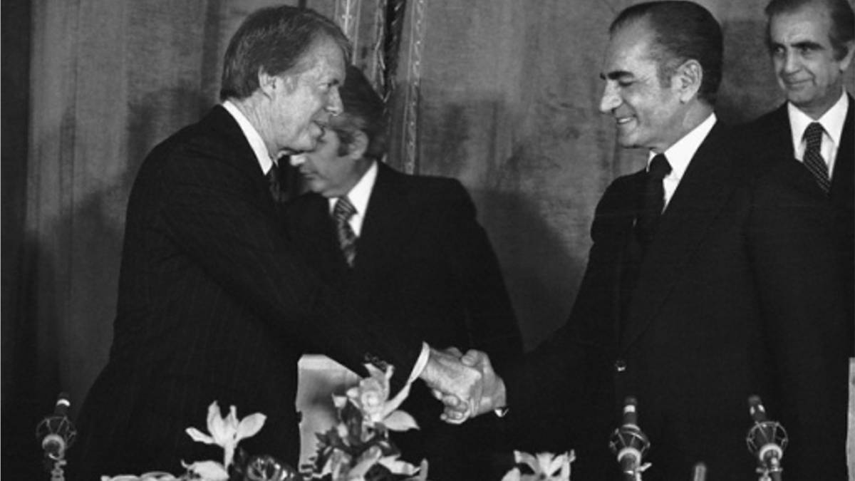 Jimmy Carter e lo Scià Pahlavi a Teheran nel 1977