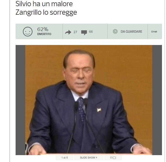 Imbarbarimento senza fine, il malore di Berlusconi diverte i lettori del Corriere