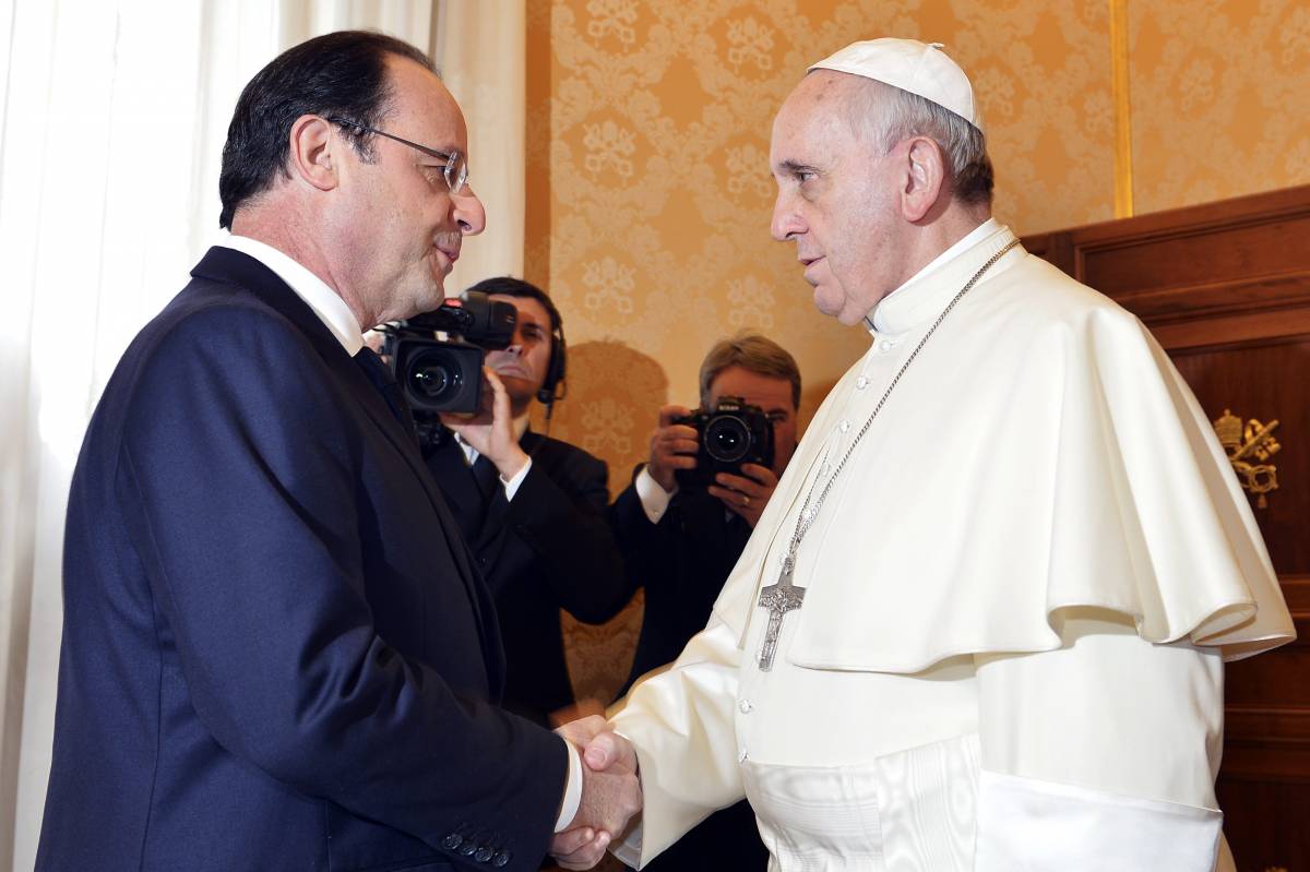 Il presidente Hollande in Vaticano da Papa Francesco