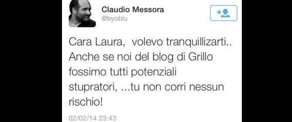Tweet choc di Messora contro la Boldrini