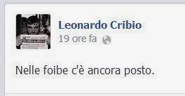 Il messaggio choc postato su Facebook da Leonardo Cribio