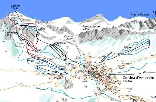 Cortina, valanga travolge due sciatori: si salvano da soli