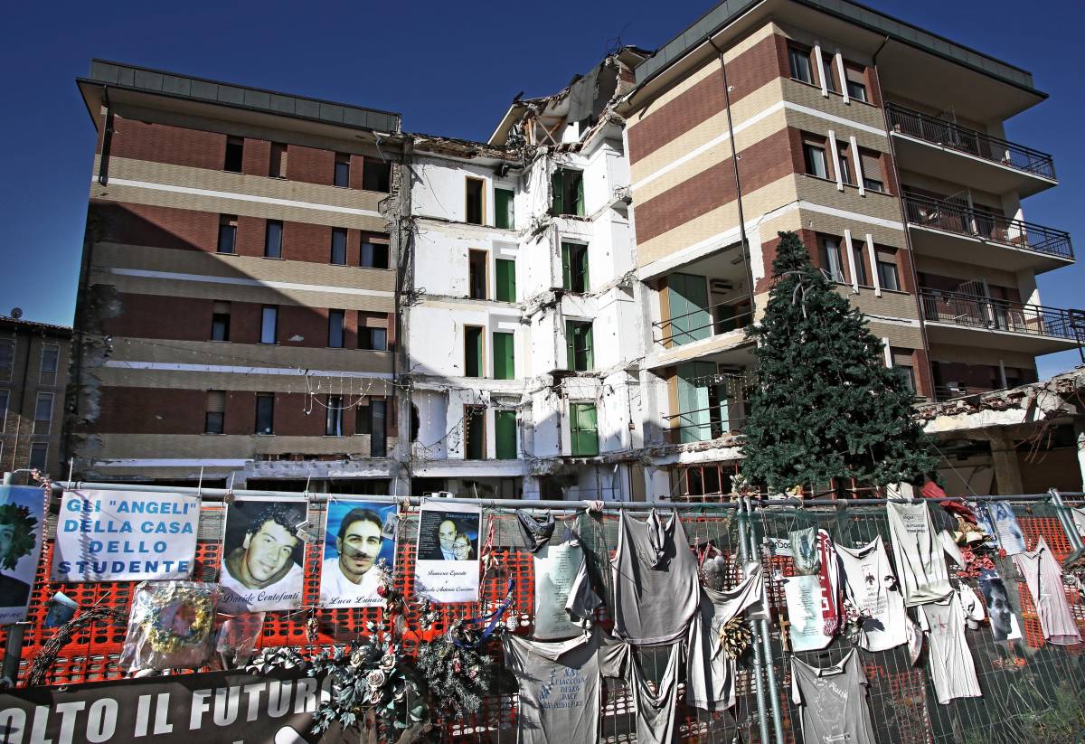 Quel che resta della Casa dello studente a L'Aquila a 5 anni dal sisma