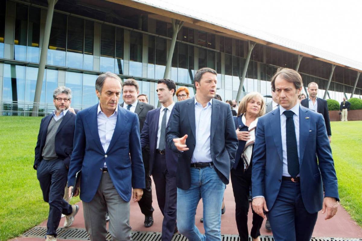 Matteo Renzi in visita alla Technogym di Cesena