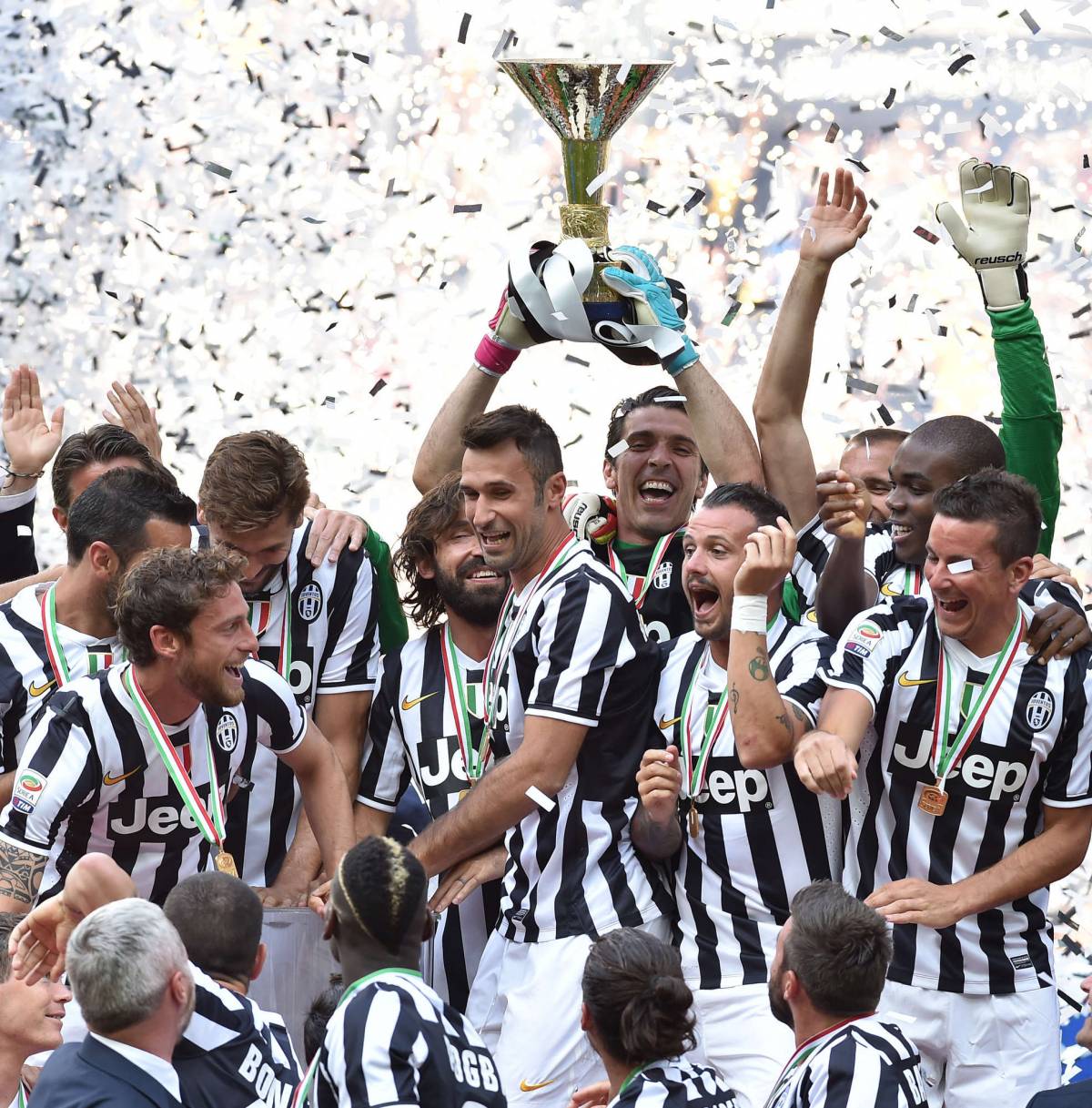 La festa per lo scudetto della Juventus