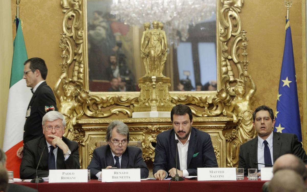 I capigruppo di Forza Italia a Senato e Camera, Paolo Romani e Renato Brunetta